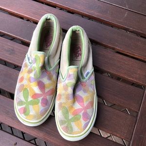 VANS pastel floral suede